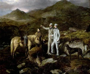 Hirschjagd in Schottland, 1852